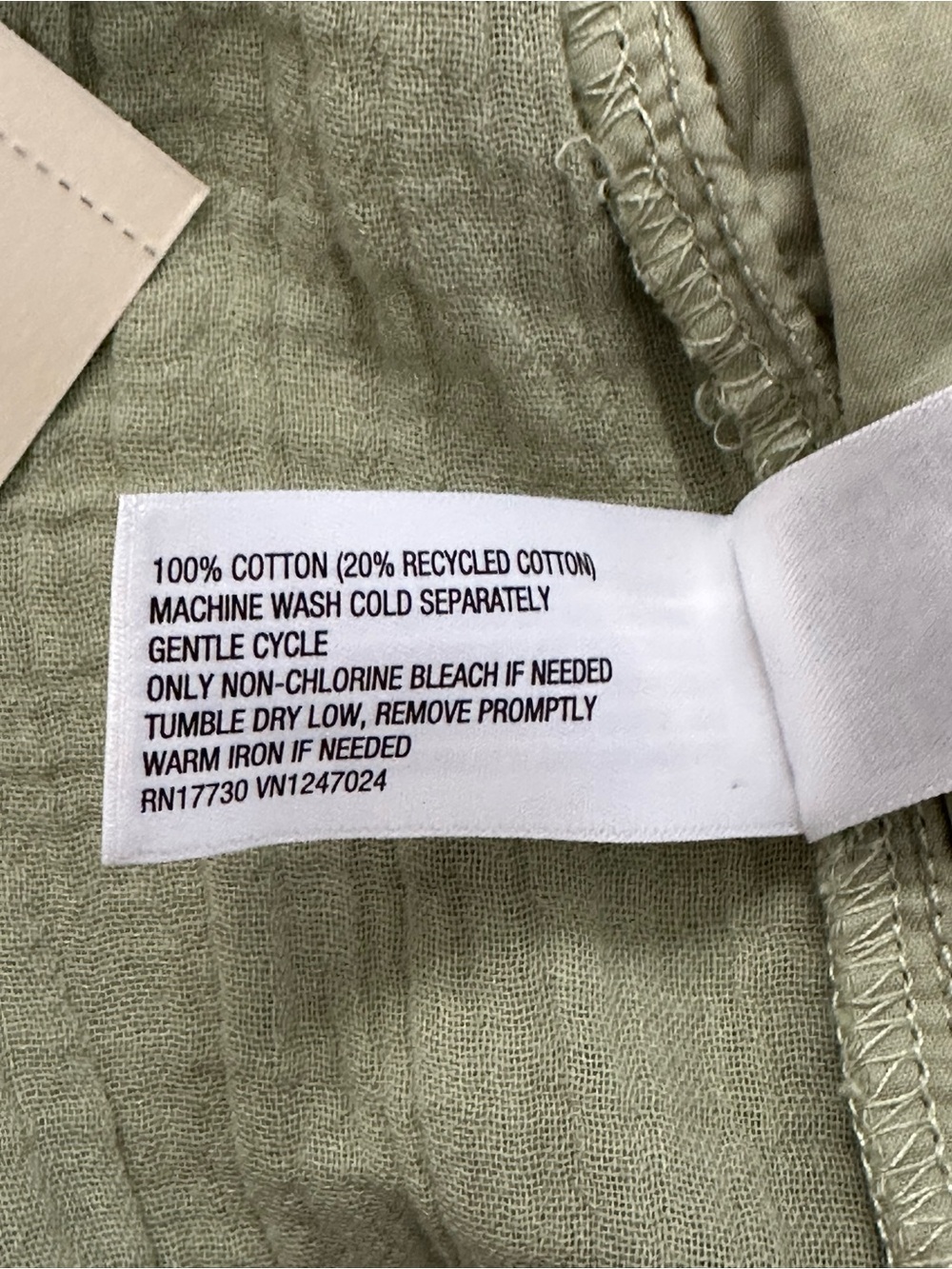 Universal Thread Women's Wide-Leg Cotton Gauze Pants – Size XL, Light Green - Picture 10 of 11